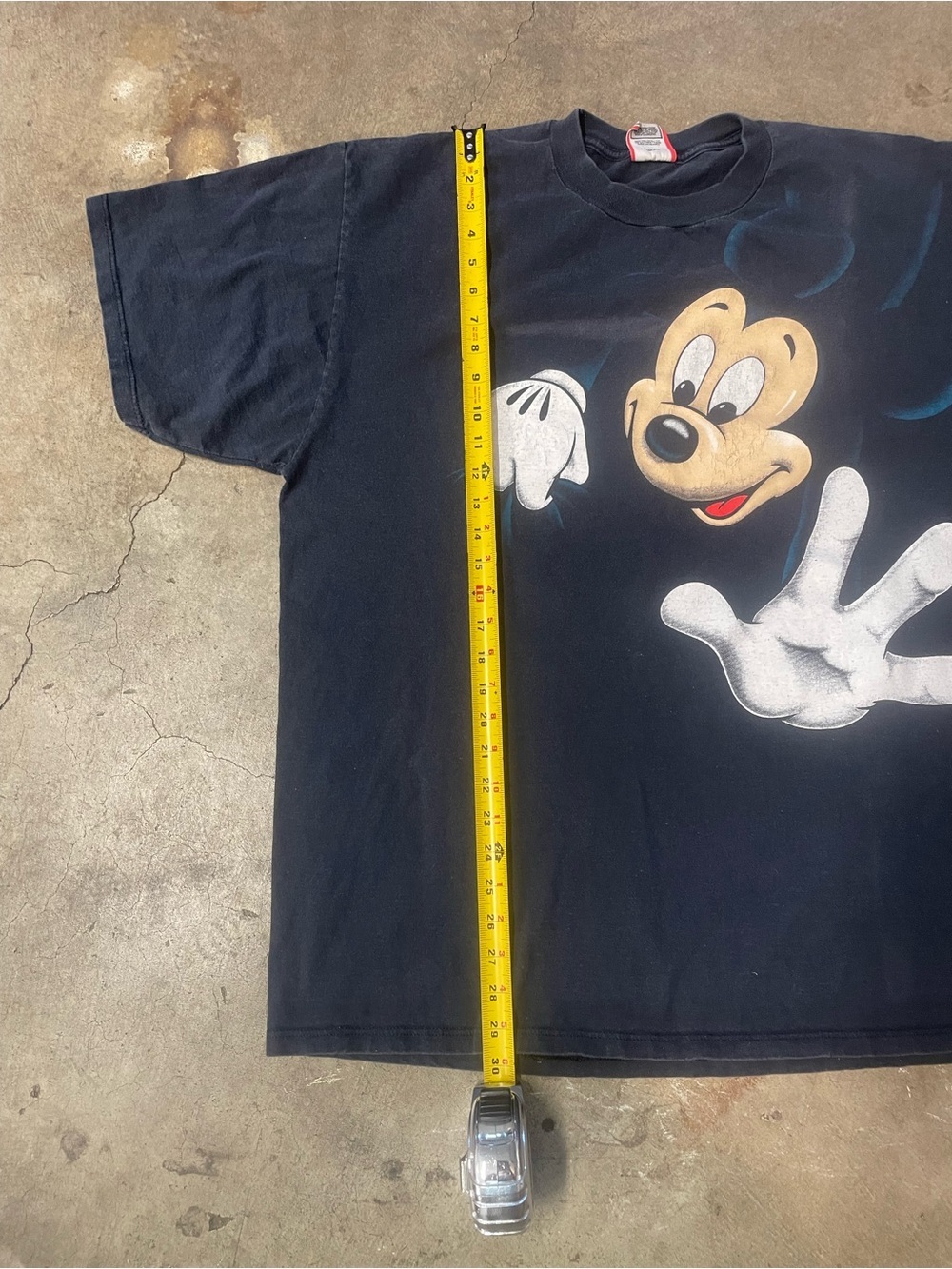 Vintage 90s Disney Big Mickey AOP Faded T-Shirt - Picture 8 of 8